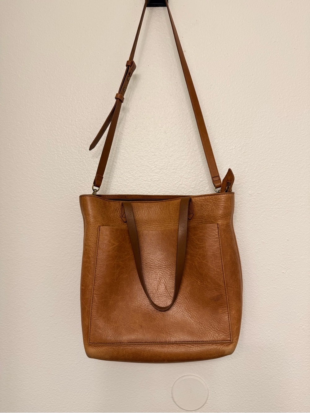 Leather Tote Bag in Cognac Brown - Picture 2 of 7